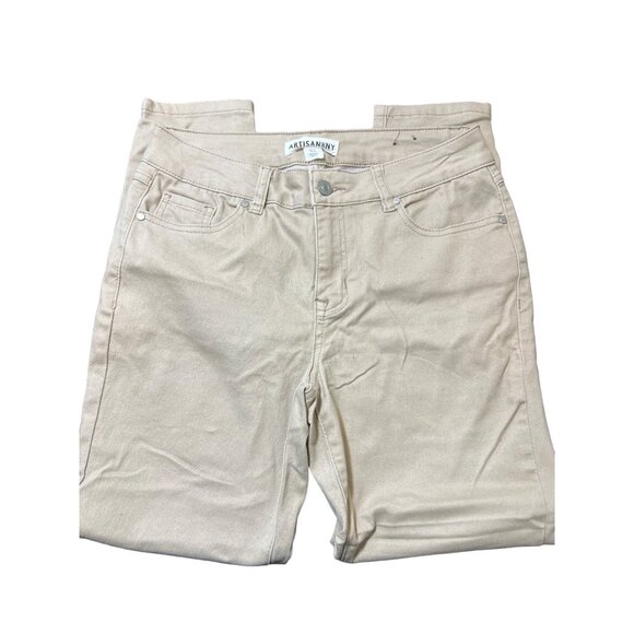 Artisan NY Beige Khaki Jeans Skinny Size 6 Denim Women - Picture 1 of 4